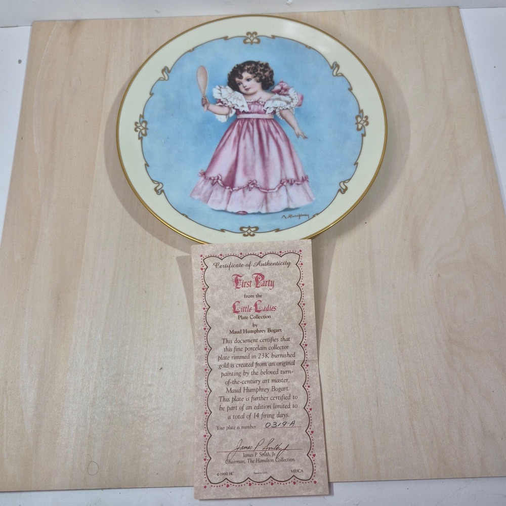 Maud Humphrey Bogart First Party Little Ladies Collector Plate 1991 Hamilton